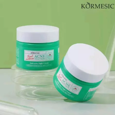 kormesic 5in1 intense acne solution night cream 50g/pelembab wajah kormesic 5in1 intense acne solution night cream 50g/pelembab wajah