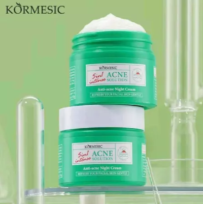 kormesic 5in1 intense acne solution night cream 50g/pelembab wajah kormesic 5in1 intense acne solution night cream 50g/pelembab wajah