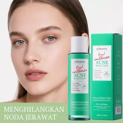 kormesic 5in1 intense acne solution essence water 130ml/toner wajah kormesic 5in1 intense acne solution essence water 130ml/toner wajah