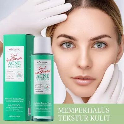 kormesic 5in1 intense acne solution essence water 130ml/toner wajah kormesic 5in1 intense acne solution essence water 130ml/toner wajah