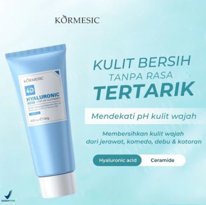 kormesic 4d hyaluronic acid low ph cleanser 100ml/pembersih wajah kormesic 4d hyaluronic acid low ph cleanser 100ml/pembersih wajah