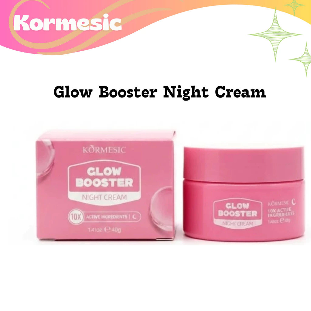 kormesic glow booster night cream 40g/cream wajah kormesic glow booster night cream 40g/cream wajah