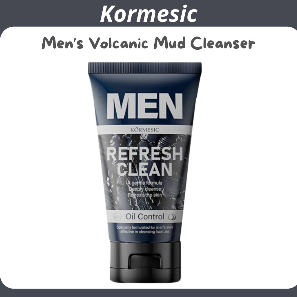 kormesic mens volcanic mud cleanser 100g/pembersih wajah kormesic mens volcanic mud cleanser 100g/pembersih wajah