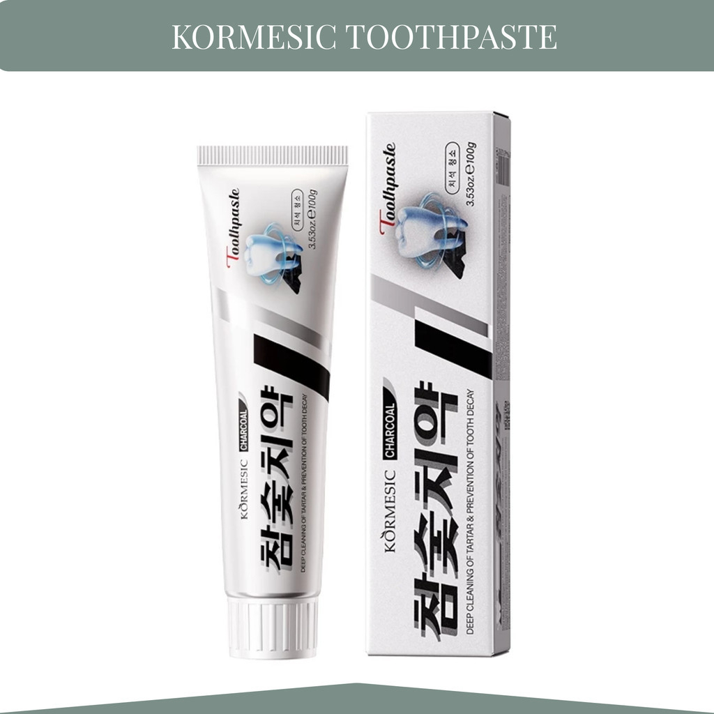 kormesic charcoal toothpaste100g/pasta gigi kormesic charcoal toothpaste100g/pasta gigi