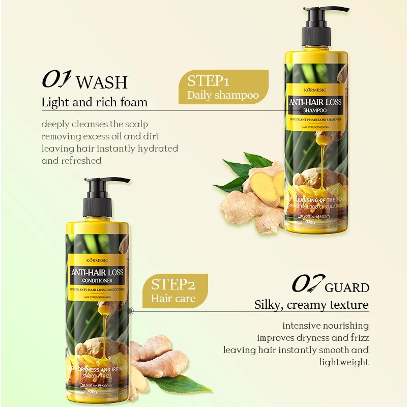 kormesic ginger anti hair loss and strengthening conditioner 500ml/kondisioner rambut kormesic ginger anti hair loss and strengthening conditioner 500ml/kondisioner rambut