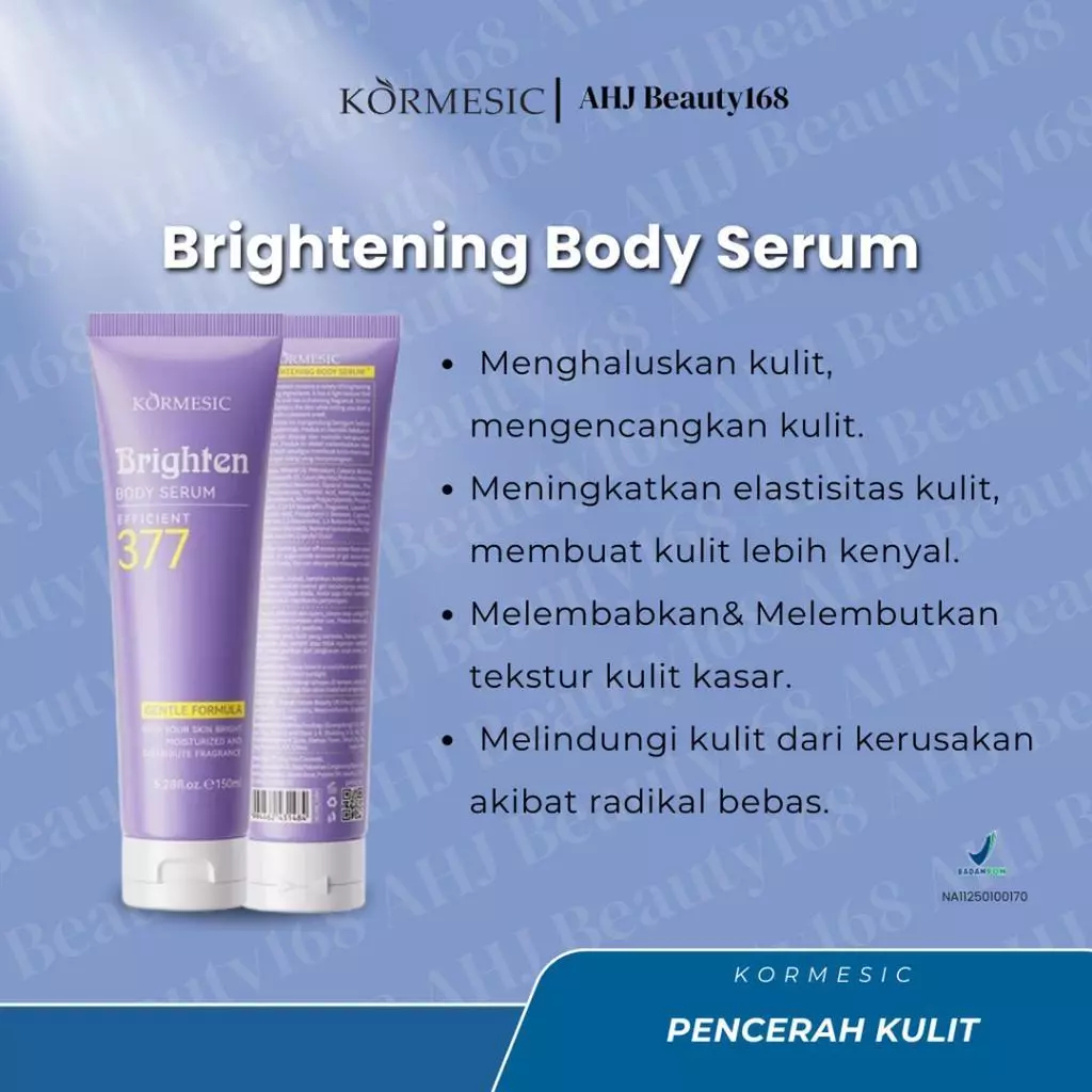 kormesic 377 brightening body serum 150ml/pelembab tubuh kormesic 377 brightening body serum 150ml/pelembab tubuh