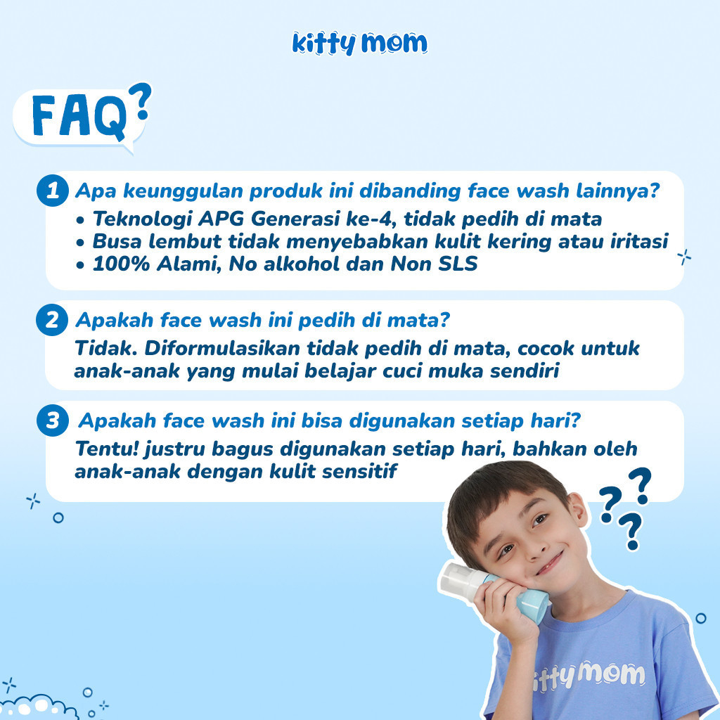 kitty mom face wash 100ml/sabun cuci muka anak 5.0 5 penilaian 11 terjual kitty mom face wash 100ml/sabun cuci muka anak 5.0 5 penilaian 11 terjual