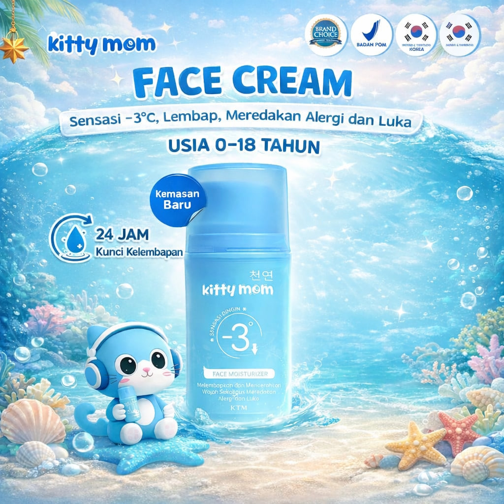 kitty mom baby face cream moisturizer 50g/krim wajah bayi kitty mom baby face cream moisturizer 50g/krim wajah bayi