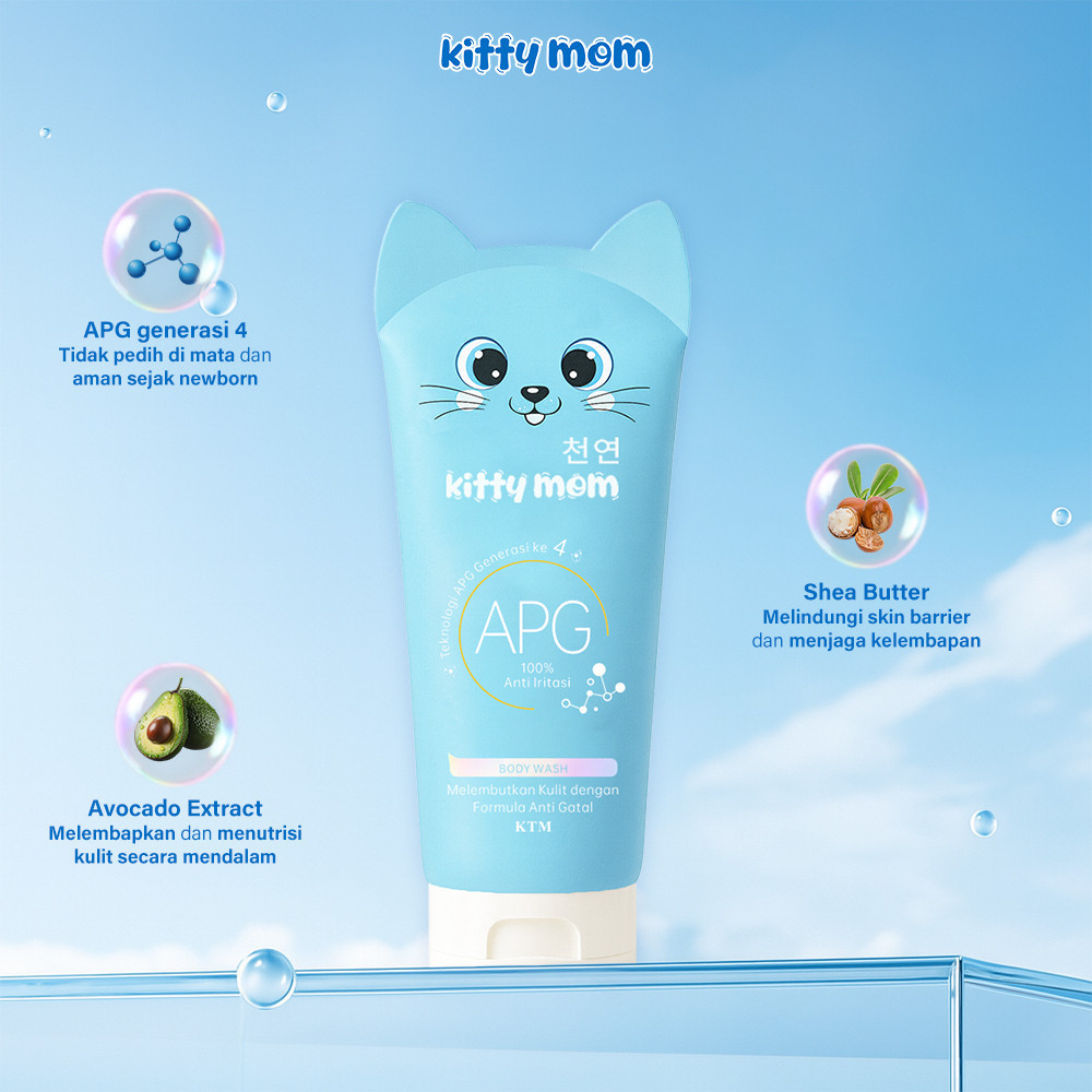 kitty mom kids body wash 180ml/sabun bayi non sls kitty mom kids body wash 180ml/sabun bayi non sls