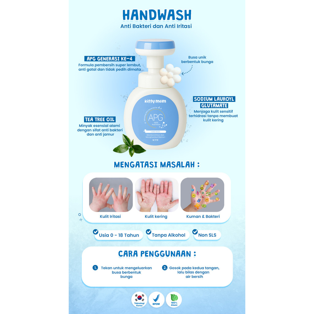 kitty mom hand wash 300ml/sabun cuci tangan kitty mom hand wash 300ml/sabun cuci tangan