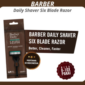 barber daily shaver six blade razor/alat pencukur
