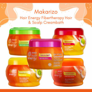makarizo hair energy fibertherapy hair and scalp creambath 500gr/perawatan rambut