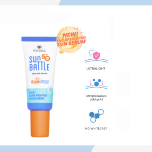 emina sun battle airy sun serum spf 50 pa++++ cica acne fighter sunscreen 20ml/tabir surya