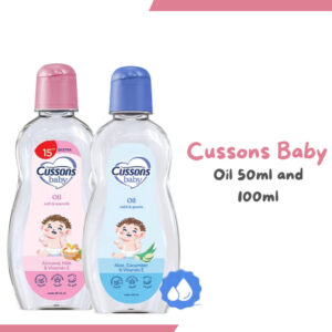 cussons baby oil 50ml plus 50ml and 100ml plus 100ml/minyak tubuh bayi