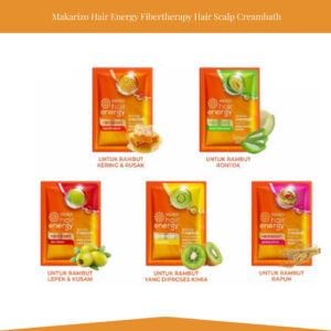 makarizo hair energy fibertherapy hair and scalp creambath 60gr/perawatan rambut