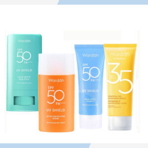 wardah uv shield aqua fresh essence spf 50 pa+++ 30ml | essential sunscreen gel spf 30 pa+++ 40ml
