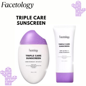 facetology triple care sunscreen spf 40 pa+++ 40ml and 100ml/tabir surya