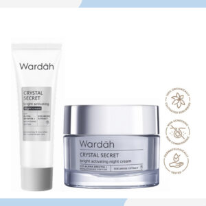 wardah crystal secret bright activating night cream