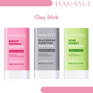 hanasui clay stick 19g/bright refining/acne expert/blackhead purifying/masker wajah