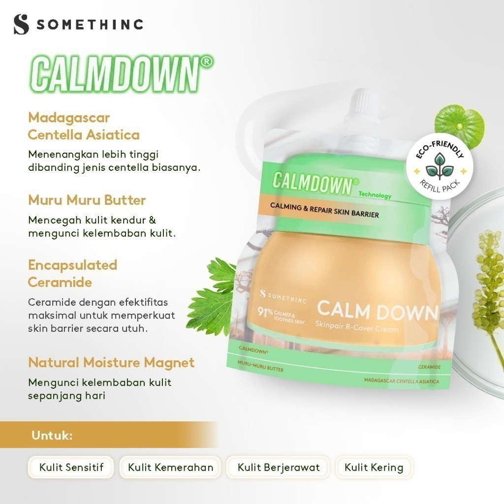somethinc calm down skinpair r cover cream moisturizer/pelembab wajah somethinc calm down skinpair r cover cream moisturizer/pelembab wajah