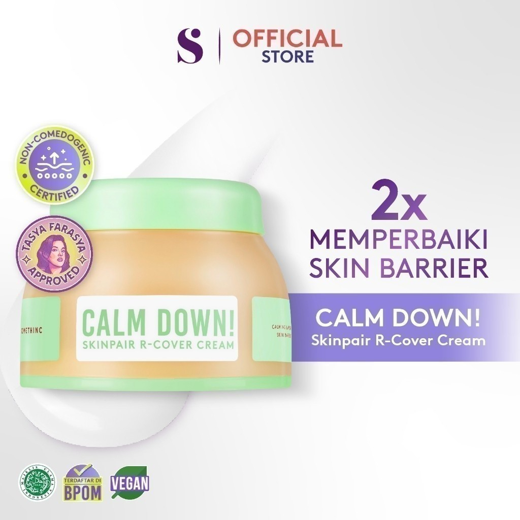 somethinc calm down skinpair r cover cream moisturizer/pelembab wajah somethinc calm down skinpair r cover cream moisturizer/pelembab wajah