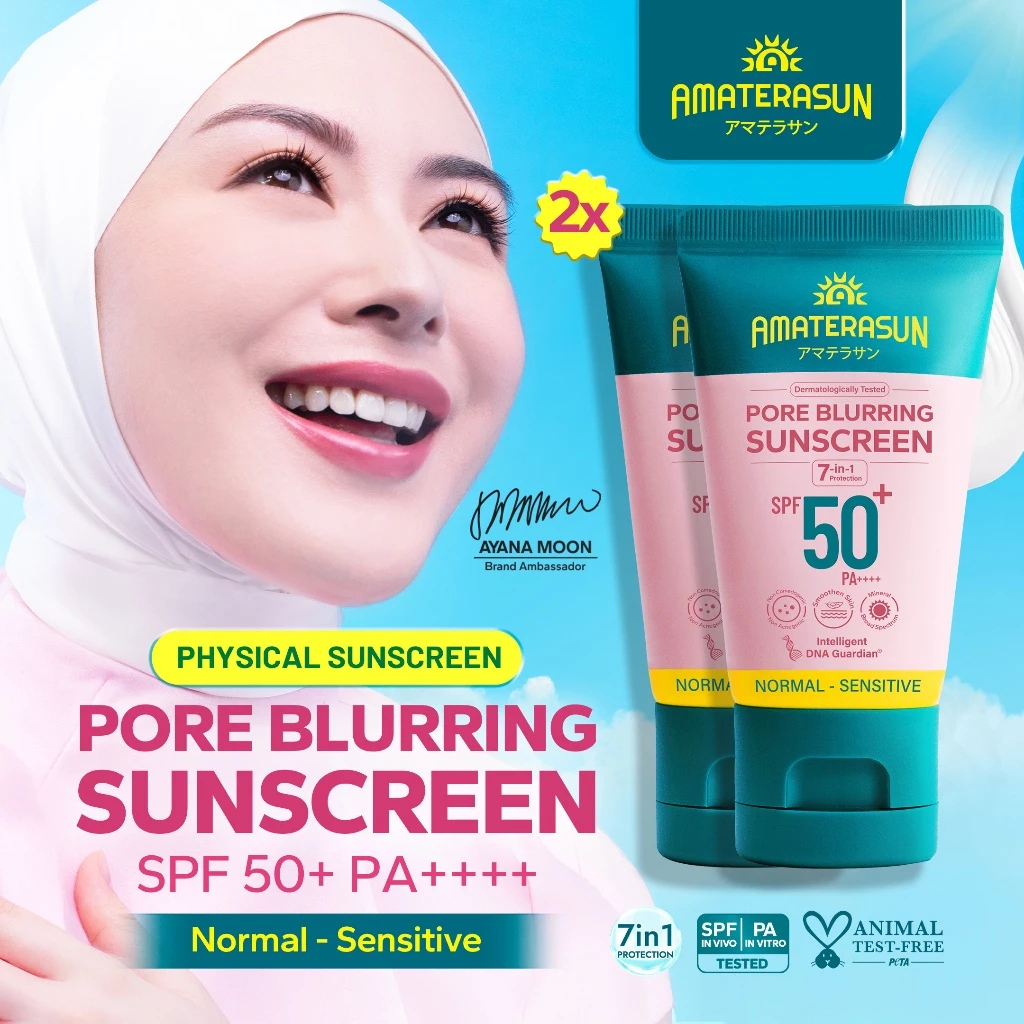 amaterasun pore blurring sunscreen spf 50 pa++++ 30g/tabir surya amaterasun pore blurring sunscreen spf 50 pa++++ 30g/tabir surya