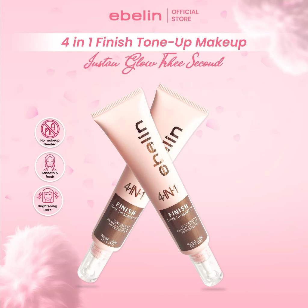 ebelin 4 in 1 magic finish tone up makeup 30g/pelembab wajah ebelin 4 in 1 magic finish tone up makeup 30g/pelembab wajah