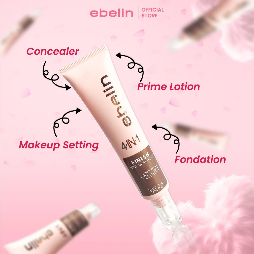 ebelin 4 in 1 magic finish tone up makeup 30g/pelembab wajah ebelin 4 in 1 magic finish tone up makeup 30g/pelembab wajah