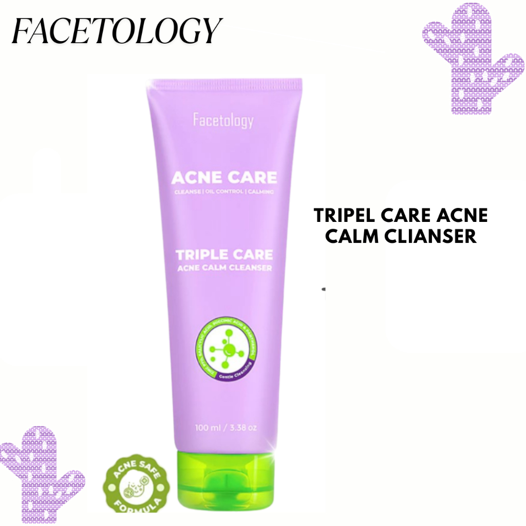 facetology triple care acne calm cleanser 100ml/pembersih wajah facetology triple care acne calm cleanser 100ml/pembersih wajah