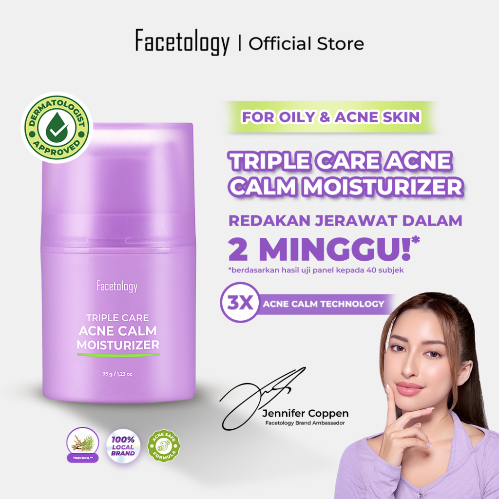 facetology triple care acne calm moisturizer 35g/pelembab wajah facetology triple care acne calm moisturizer 35g/pelembab wajah