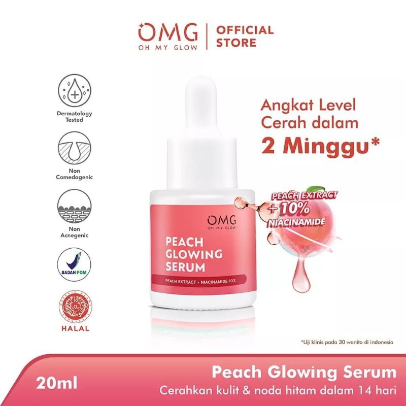 omg oh my glow peach glowing serum & mugwort acne serum 20ml omg oh my glow peach glowing serum & mugwort acne serum 20ml