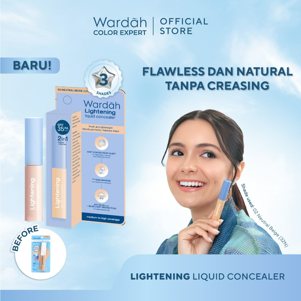 wardah lightening liquid concealer 6g wardah lightening liquid concealer 6g