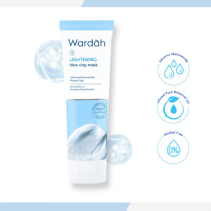 wardah lightening blue clay mask 50ml | masker wajah