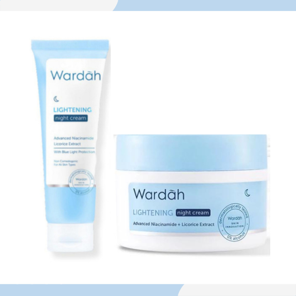 wardah lightening intensive night moisturizer 20ml and 30g/pelembab wajah wardah lightening intensive night moisturizer 20ml and 30g/pelembab wajah