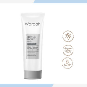 wardah crystal secret melting milk cleanser with natural aha+pha 100ml