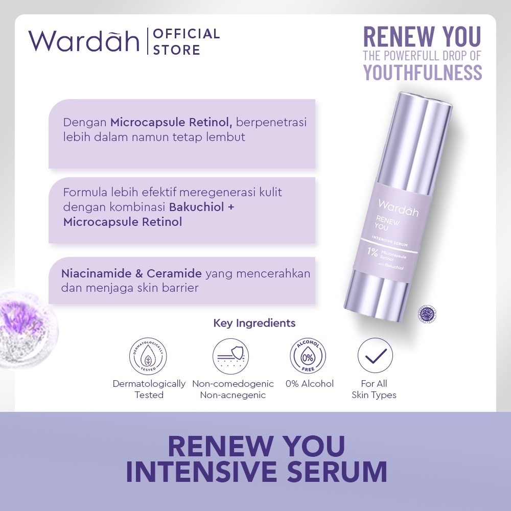 wardah renew you intensive serum 15ml & 30ml / serum wajah wardah renew you intensive serum 15ml & 30ml / serum wajah