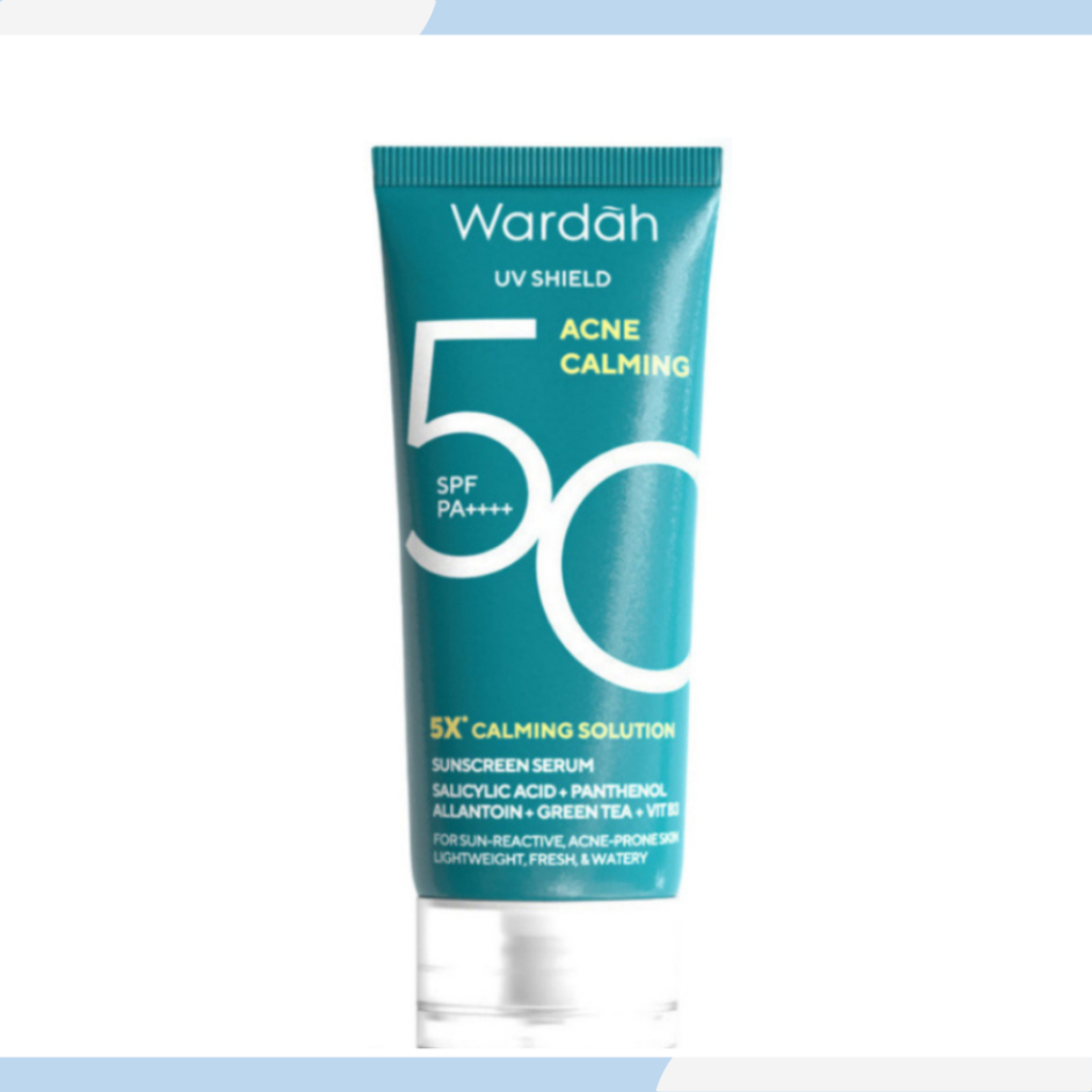 wardah uv shield acne calming sunscreen serum spf 50 pa++++ 40ml wardah uv shield acne calming sunscreen serum spf 50 pa++++ 40ml