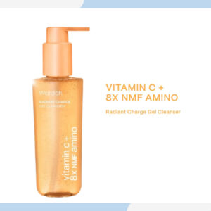 wardah vitamin c + 8x nmf amino radiant charge gel cleanser 120ml/pembersih wajah