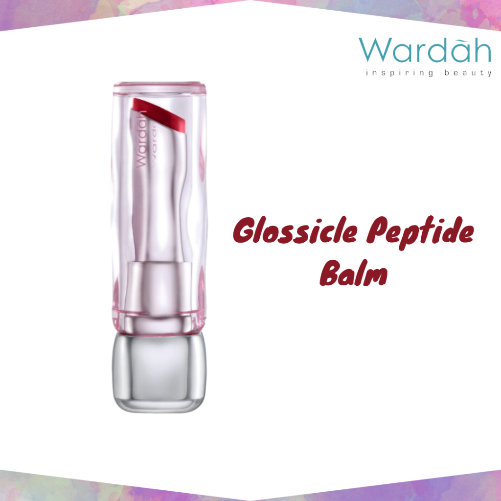 wardah glossicle peptide balm 3.2g/lipstick wardah glossicle peptide balm 3.2g/lipstick