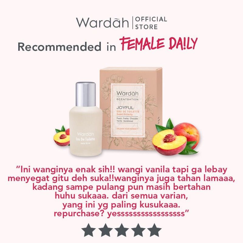 wardah scentsation eau de toilette 35ml / parfum wanita wardah scentsation eau de toilette 35ml / parfum wanita