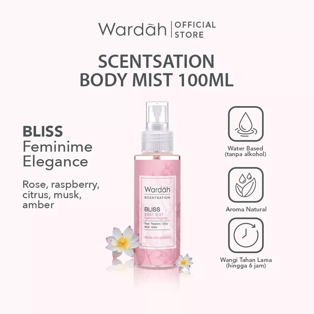 wardah scentsation body mist 100ml wardah scentsation body mist 100ml