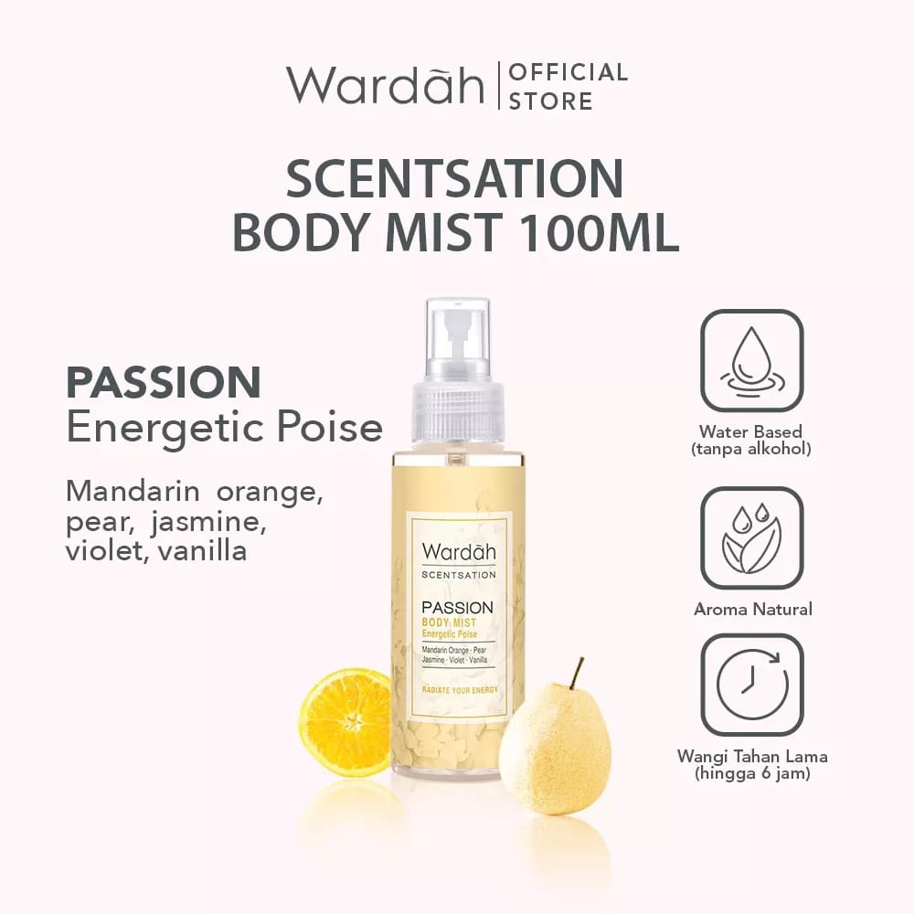 wardah scentsation body mist 100ml wardah scentsation body mist 100ml