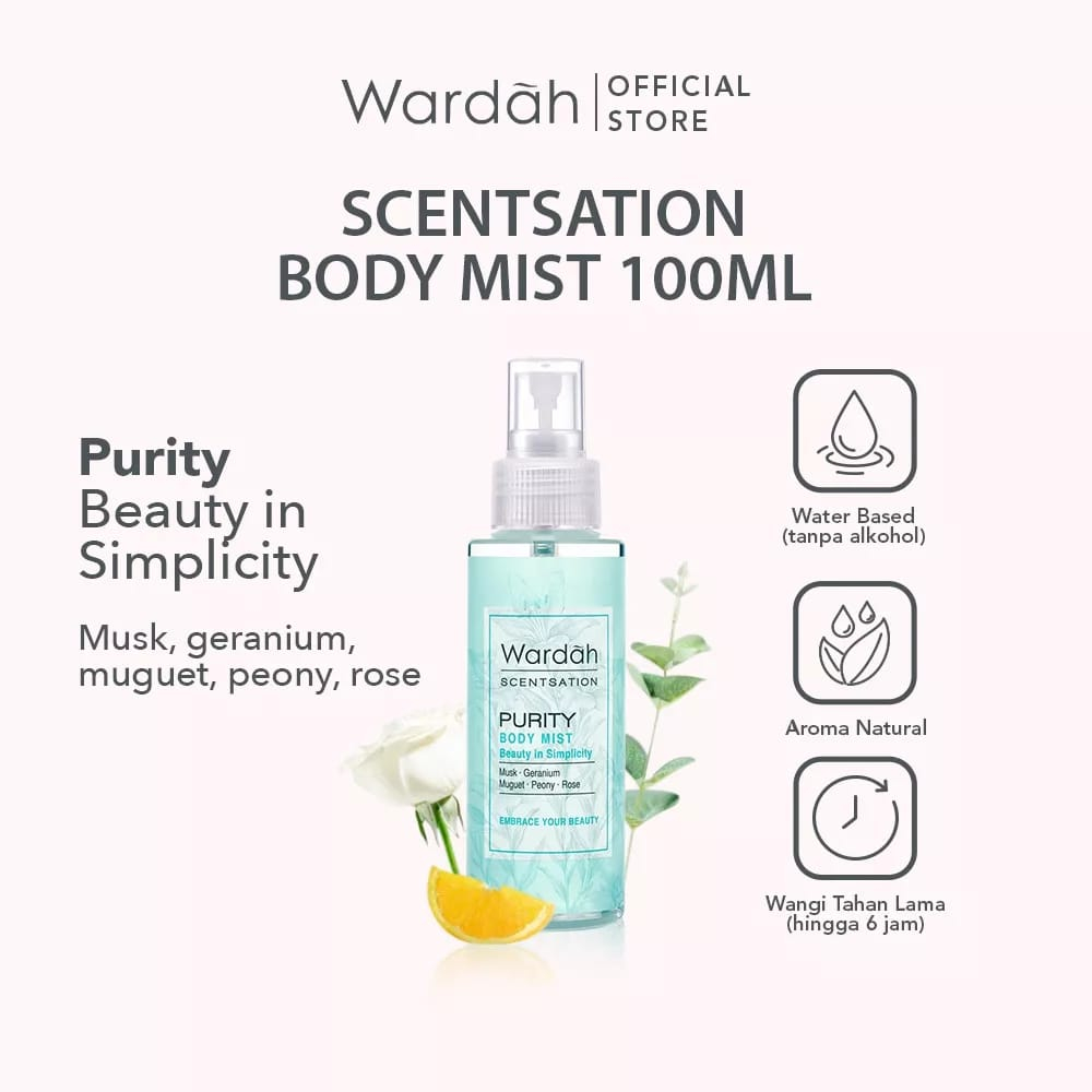 wardah scentsation body mist 100ml wardah scentsation body mist 100ml