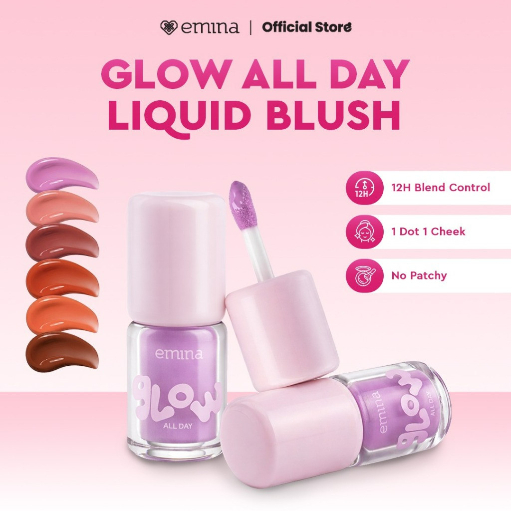 emina glow all day liquid blush 2.5g/blush on cair emina glow all day liquid blush 2.5g/blush on cair