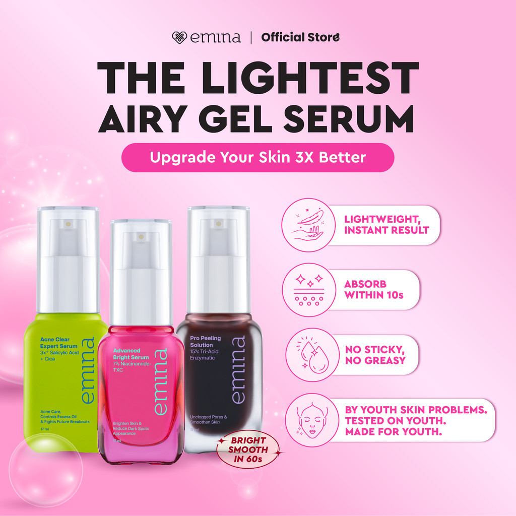emina advanced bright serum 17ml/serum wajah emina advanced bright serum 17ml/serum wajah