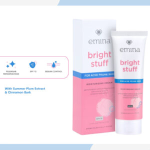 emina bright stuff for acne prone skin moisturizing cream 20ml | pelembab wajah berjerawat