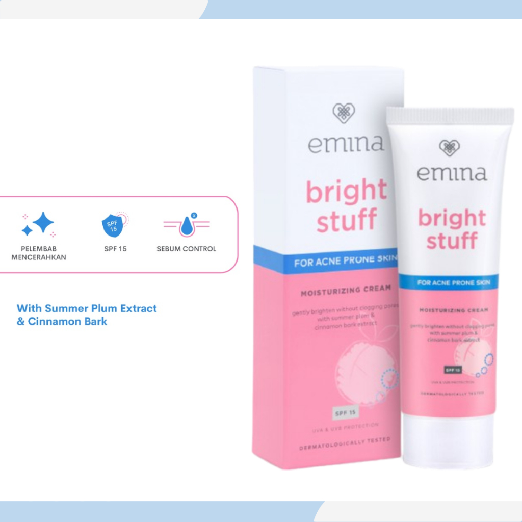 emina bright stuff for acne prone skin moisturizing cream 20ml | pelembab wajah berjerawat emina bright stuff for acne prone skin moisturizing cream 20ml | pelembab wajah berjerawat