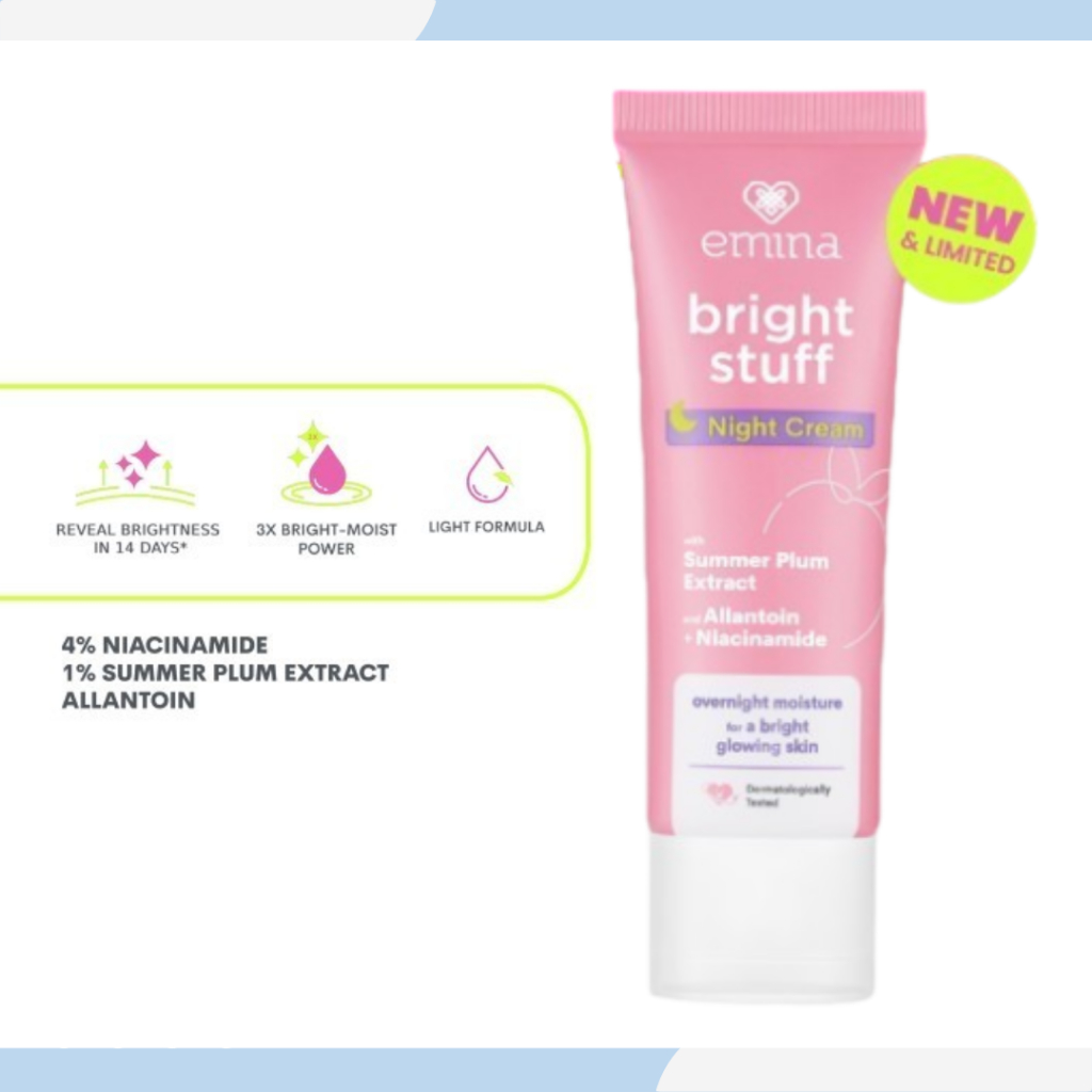 emina bright stuff night cream 20g | pelembab wajah malam hari emina bright stuff night cream 20g | pelembab wajah malam hari