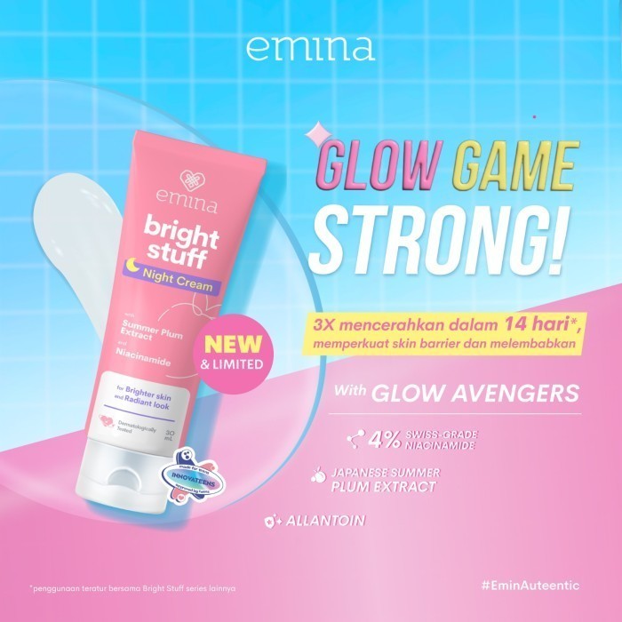 emina bright stuff night cream 20g | pelembab wajah malam hari emina bright stuff night cream 20g | pelembab wajah malam hari