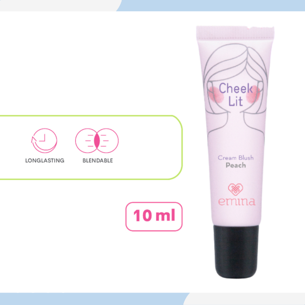 emina cheek lit cream blush 10 ml / blush on emina cheek lit cream blush 10 ml / blush on